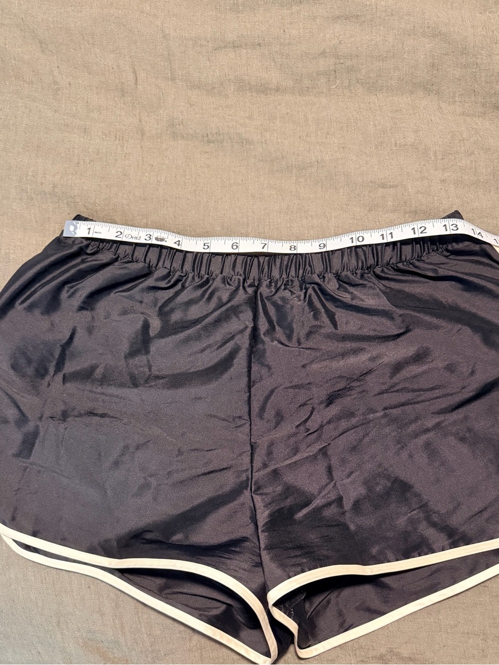 DONNI The Silk Taffeta Racer Stripe Short in Jet - Picture 6 of 7